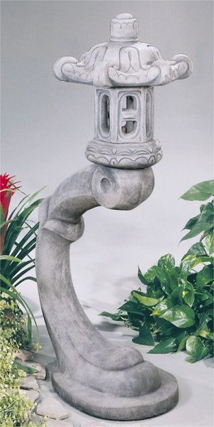 Cantilevered Asian Lantern Large With Arched Base